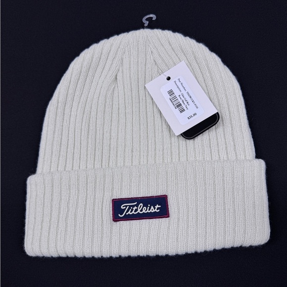 Titleist Folds of Honor White Knit Beanie - Picture 1 of 2